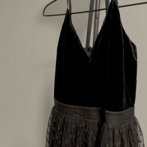 EXPRESS | black suede dress with tulle